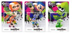 amiibo 스플라툰 전 3종 세트 걸 보이 오징어(중고품)