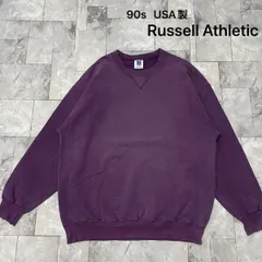 90s USA製 Russell Athletic High Cotton sweat スウェット トレーナー Vガゼット ビッグシルエット ヴィンテージ 裏起毛 玉FL3879