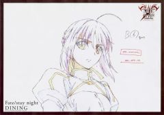 [중고] 머그컵·탕만 세이버(상반신/갑옷) 종이제 런천 매트 [Fate/stay night [Realta Nua]] Fate/stay night DINING 메뉴 주문 특전