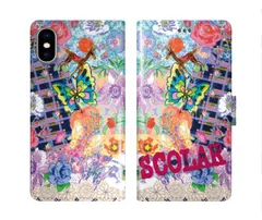 [iPhone11 Pro] iPhone16 ケース スカラー スマホケース 手帳型 iPhone16 Pro ケース アイフォン16 15 14 13 12 11 スマホカバー 全機種対応 手帳 ScoLar リンゴ チョウ シカ メルヘン 手書き風 ダイ