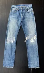 Levi’s Vintage Clothing リーバイス LVC 505 - 0217 デニム パンツ ダメージデニム 1967年 復刻 タロン42 赤耳 ビッグ E 67505 - 0048
