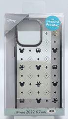 イングレム iPhone 14 Pro Max ケース ディズニー キャラクター TPU ソフト ケース META/ミッキー 総柄