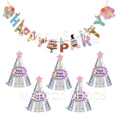 ［選べる］誕生日 パーティーハット ガーランド パーティーグッズ 金 銀