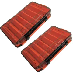 Tochi Wish 両面 ルアーケース リバーシブル 収納 ボックス 洗える 大容量 釣具 タックル ボックス 2個 セット S オレンジ [オレンジ] [S]