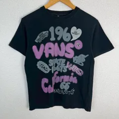 VANS ヴァンズ Tシャツ SKATEROOTS プリント ブラック Mサイズ レディース 古着 ストリート スケーター Y2Kのサムネイル
