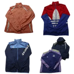 古着卸 アディダス adidas ジャケット 5枚セット (レディース S /M /L ) スリーストライプ フーディー バイカラー フルジップ 古着 NB3903