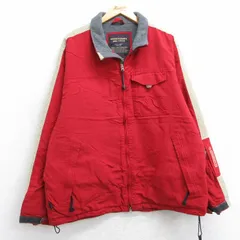 XL/古着 アバクロンビー 長袖 ナイロン ジャケット メンズ 赤 レッド 内側フリース 25feb21 中古 アウター