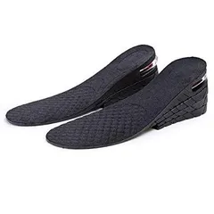 男女兼用 そっと靴底に忍ばせて身長UP 1ペア インソール 22.5-27cm ブラック 中敷き シークレットインソール[送料無料(一部地域を除く)]mer005