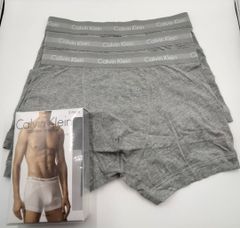 Calvin Klein(カルバンクライン)  コットンストレッチ ボクサーパンツ Grey  3枚セット メンズボクサーパンツ 男性下着 U2662