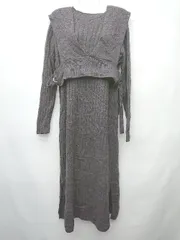 ◇ KBF+ アーバンリサーチ ベスト　レイヤードニットワンピ　アンサンブル サイズOne ブラウン　パープル系 レディース P  【1407100000654】