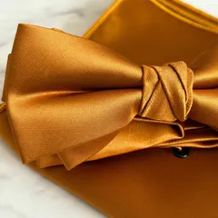 蝶ネクタイ オレンジ 結婚式 新郎 親族  高級 卒園式 卒業式 入学式 二次会 パーティ