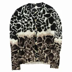 VERSACE ヴェルサーチ ジラフ柄 グラデーション ニット カーディガン トップス 長袖 ブラック ブラウン サイズ40 レディース VERSACE ヴェルサーチ ジラフ柄 グラデーション ニット