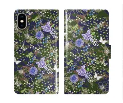 [iPhone12 Mini] iPhone16 Pro ケース スカラー スマホケース 手帳型 iPhone16 Plus ケース アイフォン16 15 14 13 12 11 スマホカバー 全機種対応 手帳 ScoLar フラワー リボン チョウ 総柄 か