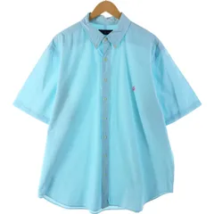 古着 ラルフローレン Ralph Lauren シアサッカー 半袖 ボタンダウン ストライプシャツ メンズXXL相当/eaa537266