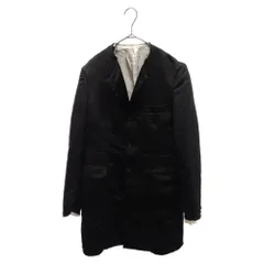 BLACK COMME des GARCONS (ブラックコムデギャルソン) 23SS ノーカラー カットオフ テーラードロングジャケット ブラック 1K-J011のサムネイル