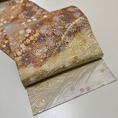 ★袋帯　流水　梅・松　金　豪華★ r1005