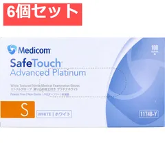 【業務用】セーフタッチ ニトリル手袋 パウダーフリー Sサイズ 100枚入【6個セット まとめ売り】のサムネイル