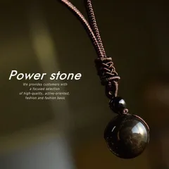 【シンプル/おしゃれ】16mm パワーストーン ネックレス チョーカー メンズ レディース NEK 天然石 お守り 7992054 (【F】虹オブシディアン)