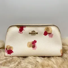 COACH 　コーチ コスメポーチ　 化粧ポーチ　フローラルプリント