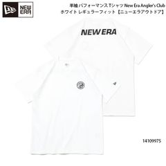 ニューエラ メンズ 半袖 パフォーマンス Tシャツ New Era Angler's Club ホワイト レギュラーフィット OD SS PF TEE ANG CLUB【メール便発送（送料無料）】