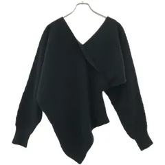 CITYSHOP シティーショップ 23AW ウールナイロンVネックニットセーター 23080042709030 ブラック