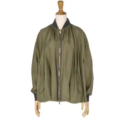 美品 ヴァレンティノ VALENTINO ジャケット ブルゾン ジップアップ シルク100％ アウター レディース イタリア製 38(M相当) カーキのサムネイル