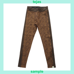 ＜tejas(テジャス)＞naga-leggings [TL222530](ブラウン)レギンス　パイソン柄　サンプル品