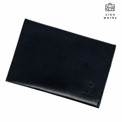 開けない名刺入れ SlideThumb50 栃木レザーブラック【アウトレット割引品】 薄型　名刺入れ　本革　黒　black