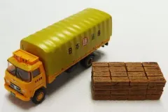 【中古】鉄道模型 1/150 日本通運 サングレイト ホロ付き(イエロー) 「ザ・トラックコレクション 第1弾」 ディスプレイモデルのサムネイル