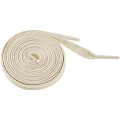 Elerevyo シューレース 無地 靴ひも 平紐 ユニセックス ワックスコットン レザー フラット靴ひも オールシューズ用 1ペア ベージュ 60cm/23.62