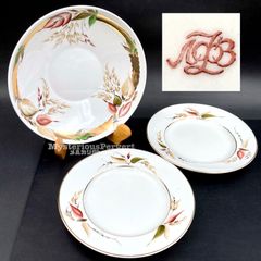 MZ681) Lomonosov Porcelain デザートプレート ボウル 計3点 セット 現状品