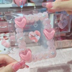 No.216 ちゅるんハートモチーフぷくぷくホイップデコピンク
