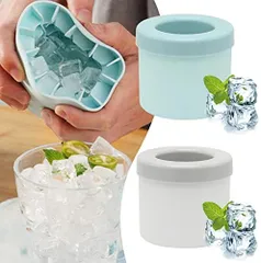 [新品※未使用] 製氷器 製氷皿 3d シリコン円筒形製氷機 1.3cm角氷 60個取 蓋付き アイストレー 新しい 四角氷 取り出しやすい 小分け 四角氷 密閉ふた付き 可愛い 細長い 小粒 冷凍保存 耐久 家庭用 （グレー）のサムネイル