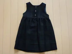 ミルフィーユ mille feuille 銀座サエグサ sayegusa アウトレット 子供服 女の子 95cm ベビー服 ジャンパースカート 紺 フォーマル 受験 面接 入園式 卒園式 秋 冬 ★3 冬服 ガールズ 女児 キッズ ベビー 【中古】 ユーズド