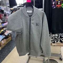 残り1点‼️VALENCIANO バレンシアーノ⚫︎長袖　フルジップ　ロゴ　トラックジャケット　ヘザーグレー