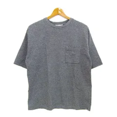 ビーミングバイビームス 半袖Ｔシャツ トップス ボーダー柄 胸ポケット メンズ Sサイズ グレー×黒 B: MING by BAEMS 【中古】