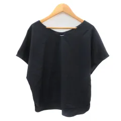 センスオブプレイス バイ アーバンリサーチ Sense of Place by Urban Research ブラウス カットソー 半袖 Vネック F 紺 ネイビー /YK20