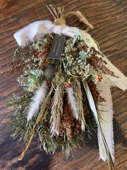 季節の贈り物　頑固gardenerの男前スワッグ　ドライフラワー