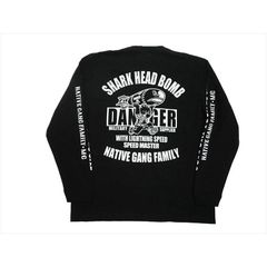 ネイティブギャングファミリー 長袖 Tシャツ NGF45-654 シャークヘッドボム ベイビー ミリタリー ロンT ブラック