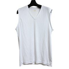 メンズ　タンクトップ　白　ホワイト　L　クールタッチ　速乾