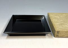 「小四方盆」 四方盆 拝見盆 干菓子器 漆器 漆芸 茶道具