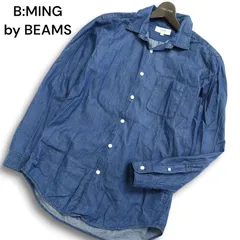 B:MING by BEAMS ビームス 通年 インディゴ★ 長袖 デニム シャツ Sz.M メンズ
