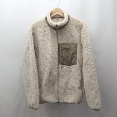 ◇ ⊇ UNIQLO ユニクロ 無地 長袖 ボアジャケット サイズL ベージュ系 レディース E  【1506300026164】