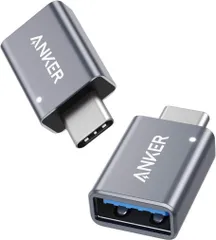 Anker USB-C & USB 3.0 変換アダプタ 2個セット Type C USB-A 最大5Gbps MacBook Pro/MacBook Air/iPad Pro その他 USB-C 端末用