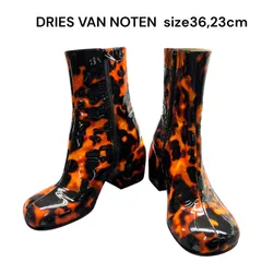 極美品　ドリスヴァンノッテン　DRIES VAN NOTEN 　エナメル　ショートブーツ　36、23cm レディース S5Q944のサムネイル