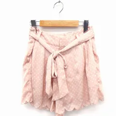 ロペピクニック ROPE Picnic キュロット パンツ ドット柄 リボン スカラップ ひざ丈 38 ピンク /FT28のサムネイル