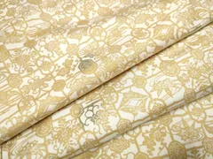 平和屋着物●本場大島紬　型染め　吉祥花蝶文　正絹　逸品　CAAW4467hy