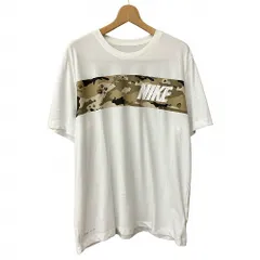 ナイキ NIKE カモフラ プリント ロゴ DRY-FIT Tシャツ 半袖 白 ジェージュ ホワイト XXL CD7277-100