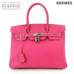 美品 エルメス HERMES キャンディ バーキン30 エプソン ローズティリアン ルビー ハンド バッグ □O刻印 シルバー 金具 90299540
