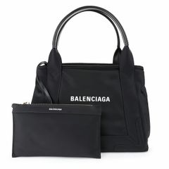ほぼ未使用 バレンシアガ ネイビーカバス S トートバッグ ナイロン 黒 